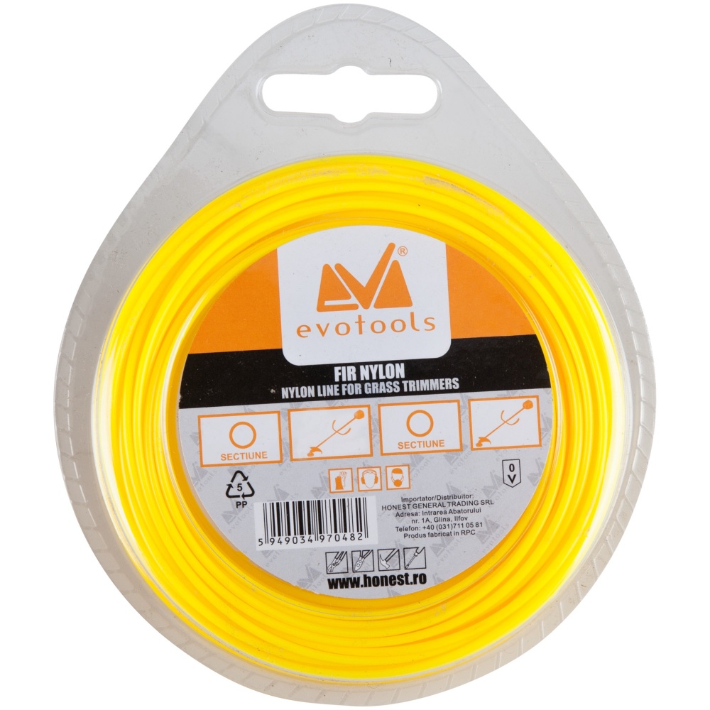 Fir Nylon Rotund pentru Trimmer/Motocoasa, 1.3mm x 15m