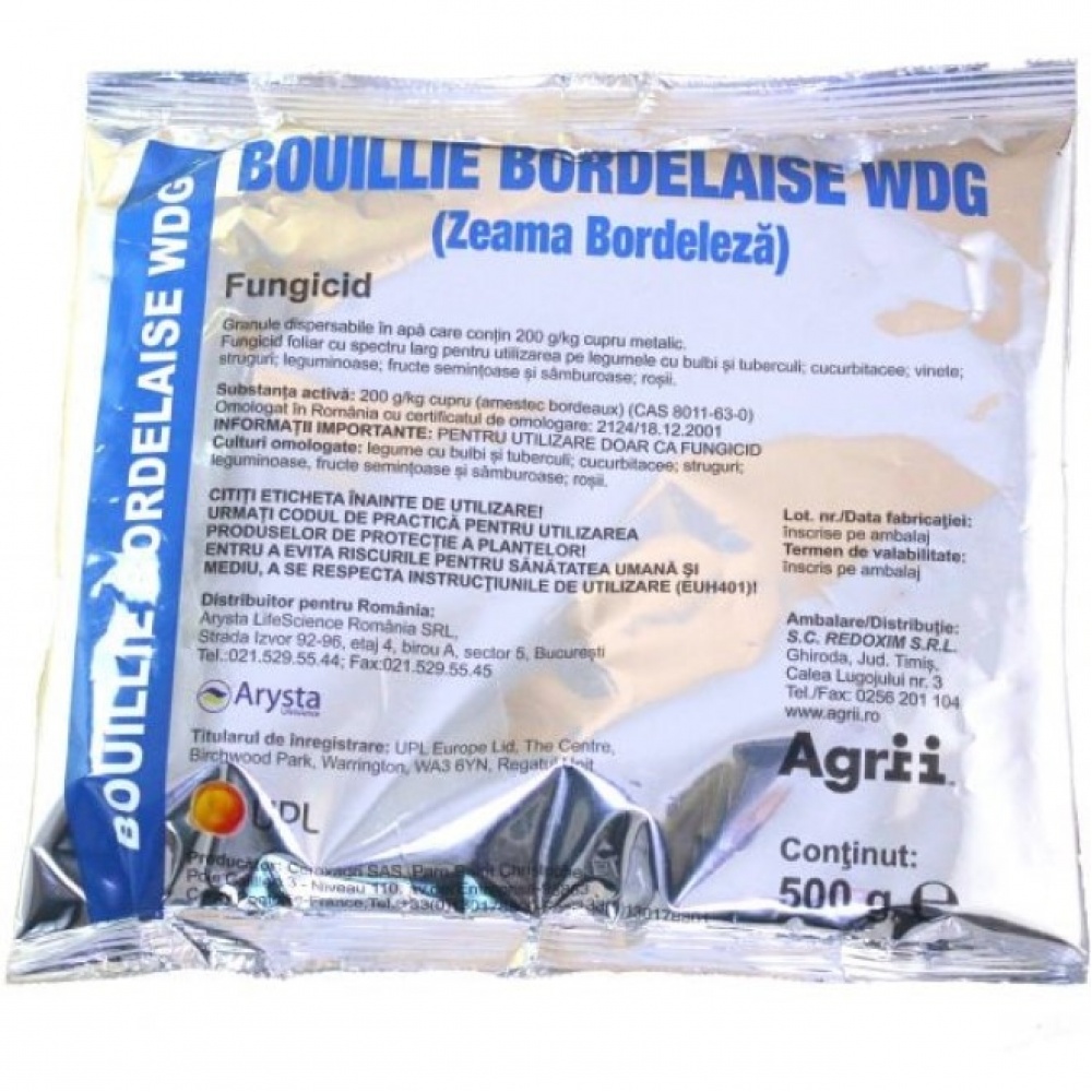 Fungicid Bouille Bordelaise WDG, Zeama Bordeleza, 500 g