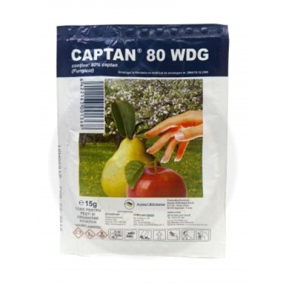 Fungicid CAPTAN 80WDG , 15 GR