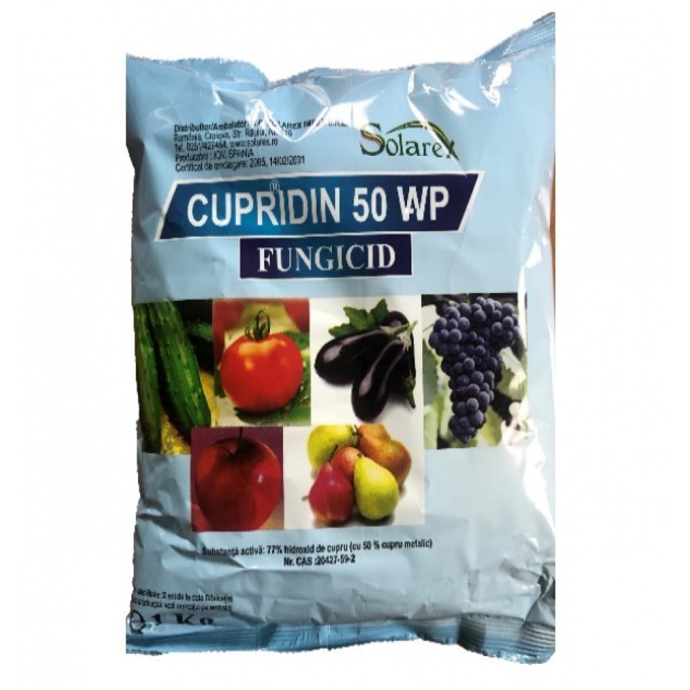 Fungicid CUPRIDIN 50 WP - 1 kg, Solarex, Contact