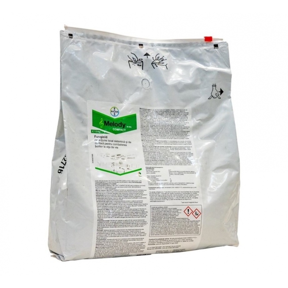 Fungicid MELODY COMPACT 49 WG - 6 Kg, Bayer, Sistemic, Vita de vie