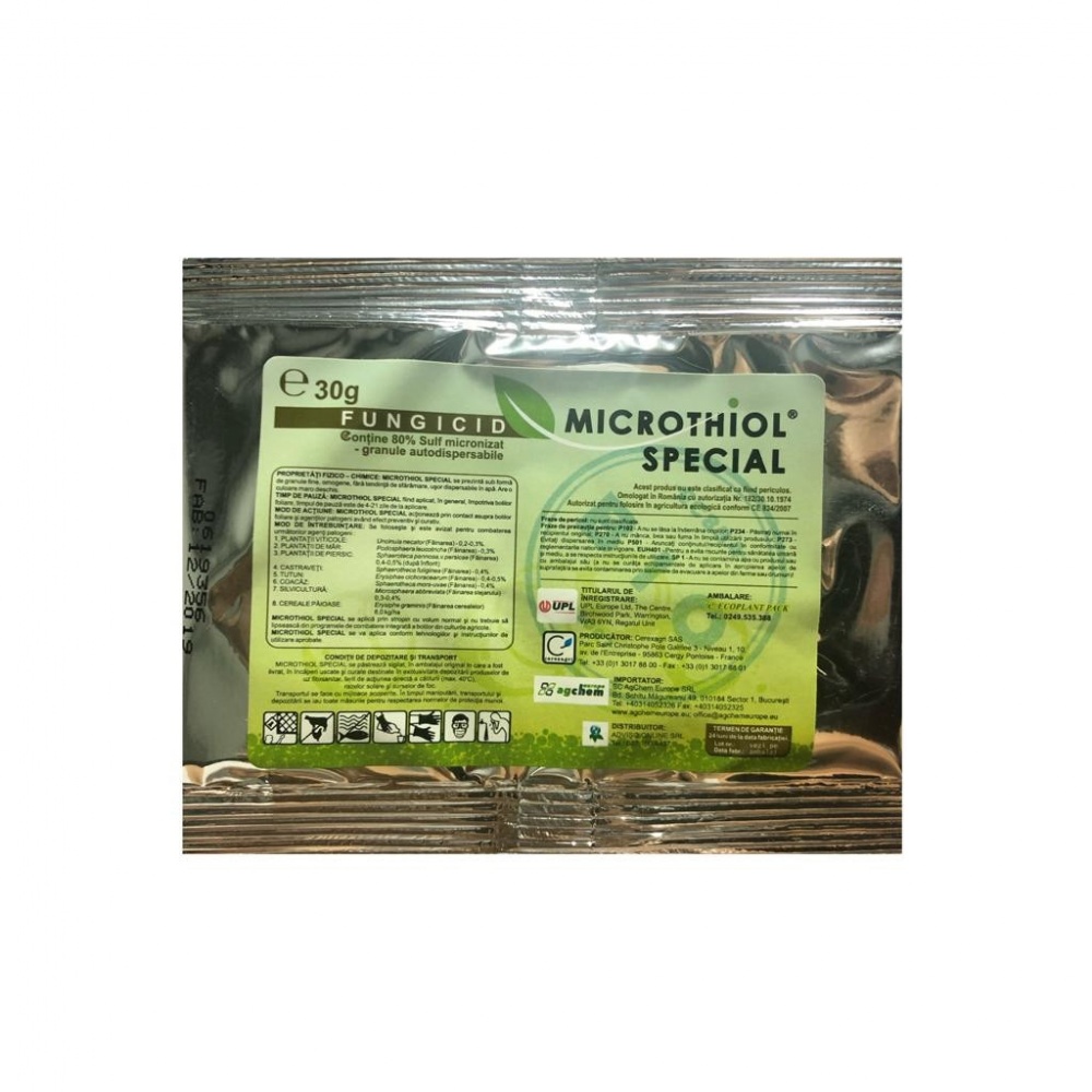 Fungicid Microthiol Special cu efect preventiv in combaterea fainarii , 30 grame