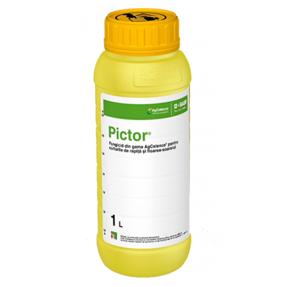 Fungicid PICTOR - 1 Litru, BASF, Sistemic, Floarea Soarelui, Putregaiul Cenusiu, Fainarea