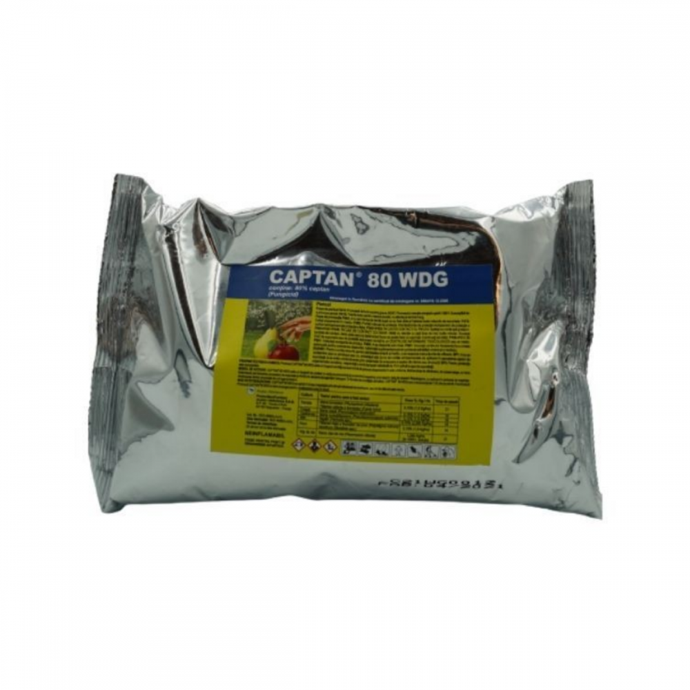 Fungicid vita de vie, mar, castraveti, ceapa, prun, tomate Captan 80 WDG, 500 grame