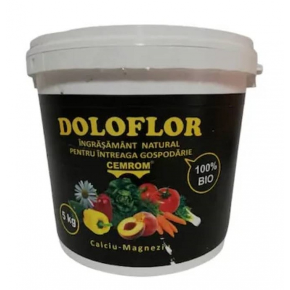 Ingrasamant DOLOFLOR pe baza de Dolomita - Galeata 5 kg, Cemrom, 100% BIO