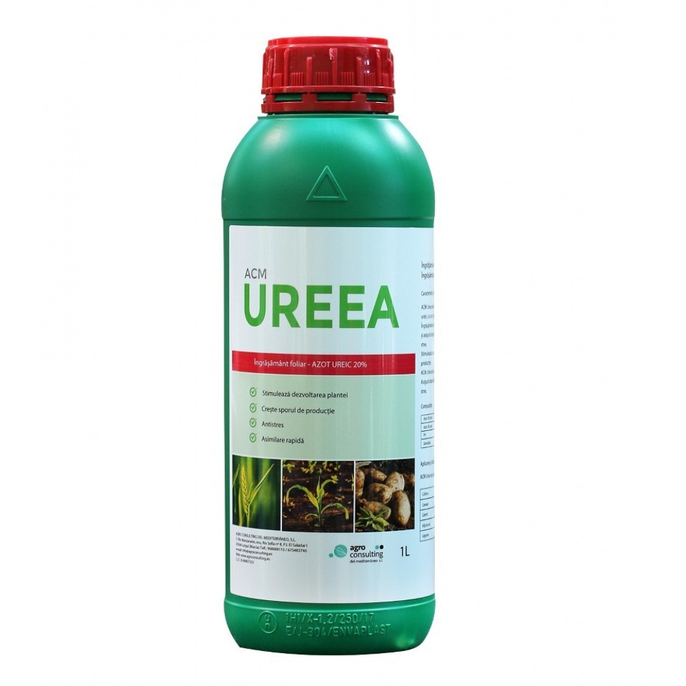 Ingrasamant Foliar cu Azot Ureic ACM UREEA 20% - 1 Litru, Legume, Porumb, Cereale, Vita de vie