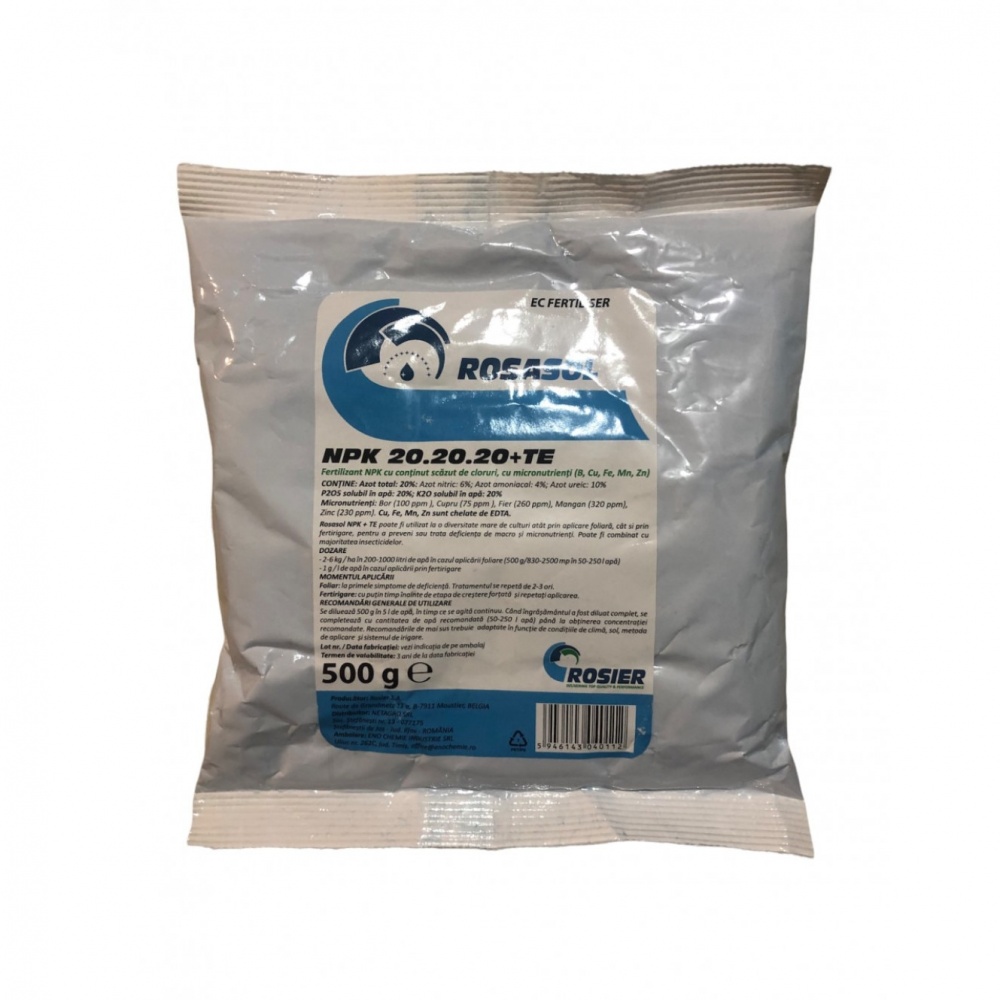 Ingrasamant Rosasol NPK 20-20-20-ME, 100 gr