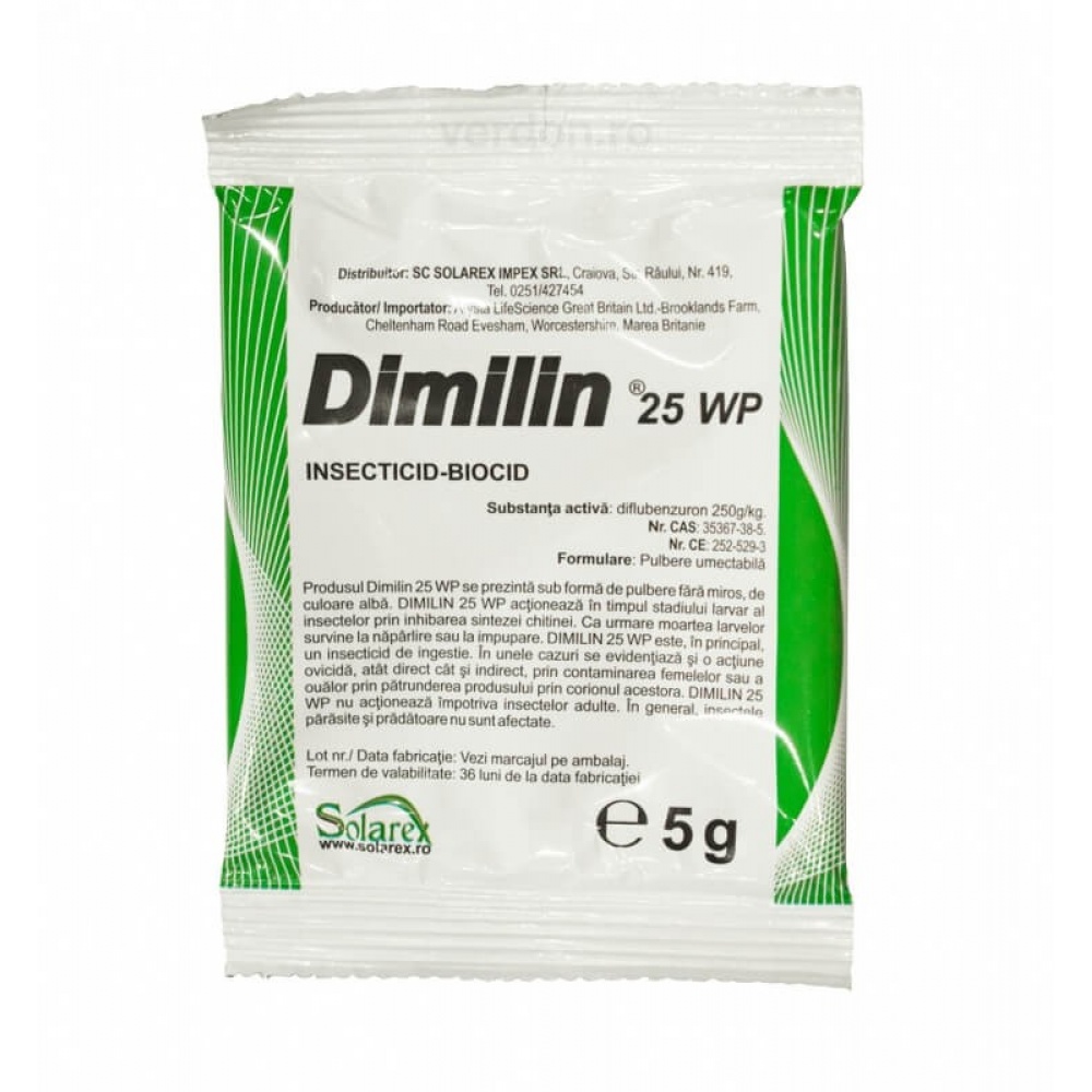 Larvicid DIMILIN 25 WP - 5 g, Arysta LifeScience, Insecticid muste, tantari (larve, oua)