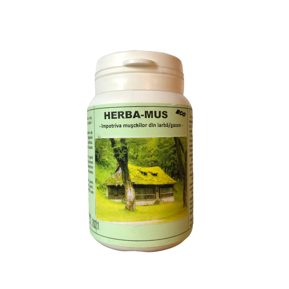 Pesticid impotriva muschilor din iarba sau gazon, Herba Mus, 100gr