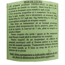 Pesticid impotriva muschilor din iarba si gazon, Herbamus 500gr